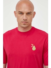 United Colors of Benetton tricou din bumbac culoarea roz, cu imprimeu