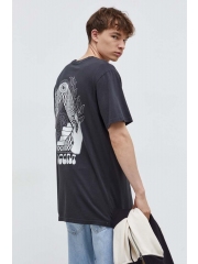 Volcom tricou din bumbac barbati, culoarea gri, cu imprimeu