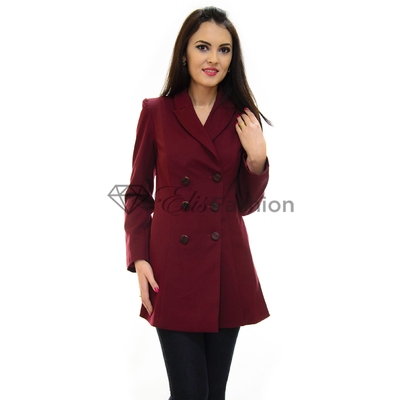 Trench Ella Collection Feminine Experience Burgundy