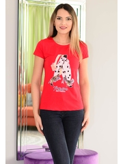 Tricou Illustrations Girl Red