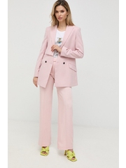 Karl Lagerfeld sacou culoarea roz, cu doua randuri de nasturi, neted