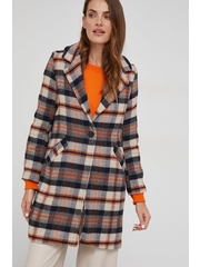 Answear Lab palton de lana culoarea portocaliu, de tranzitie