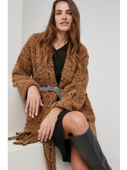 Answear Lab cardigan de lana femei, culoarea maro, călduros