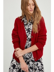 Answear Lab cardigan de lana femei, culoarea rosu, light