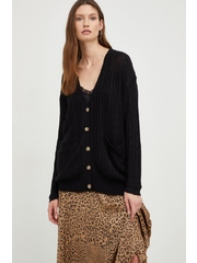 Answear Lab cardigan din amestec de lana femei, culoarea negru, light